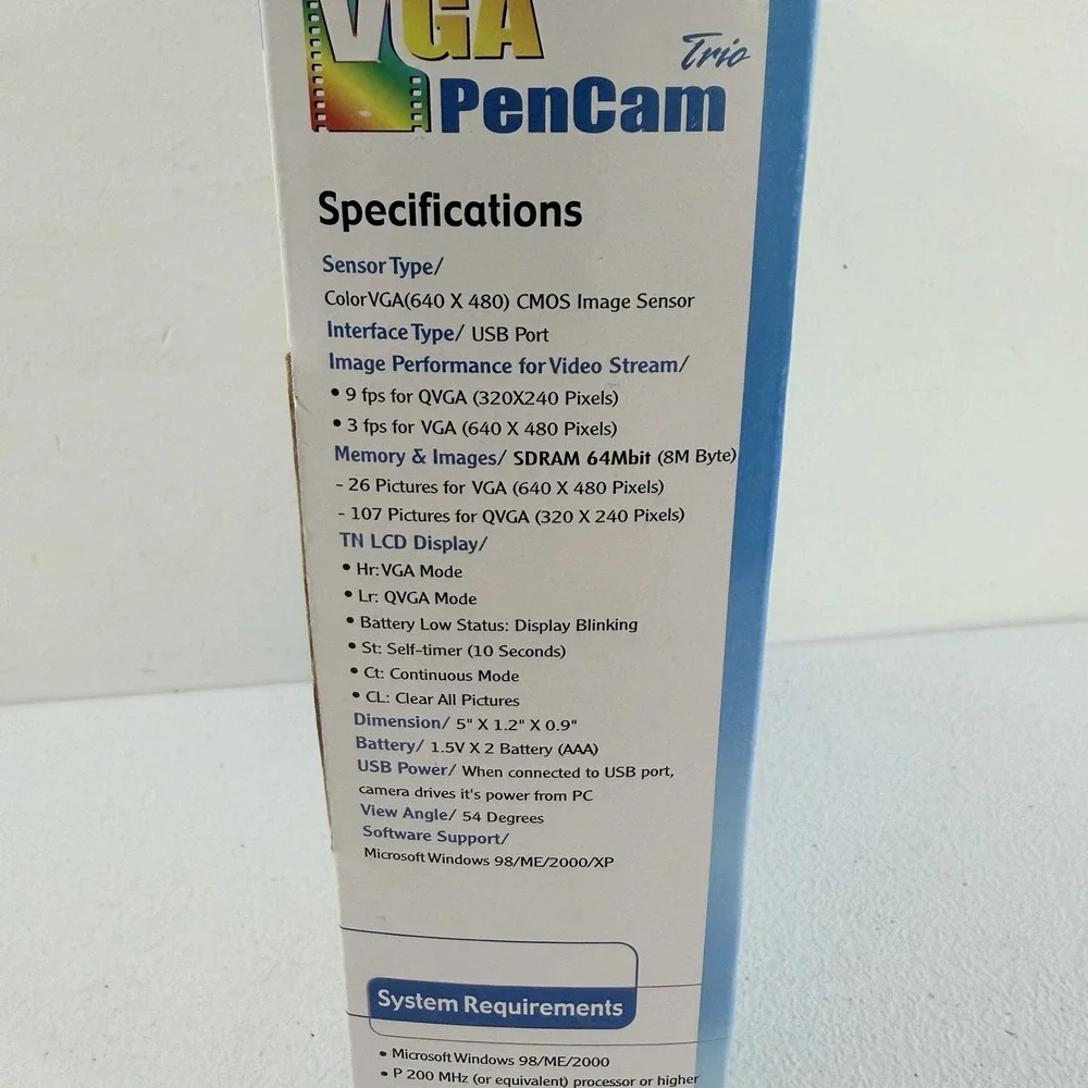 Vintage Aiptek VGA Pencam Camera Recorder 3-in-1 NEW SEALED